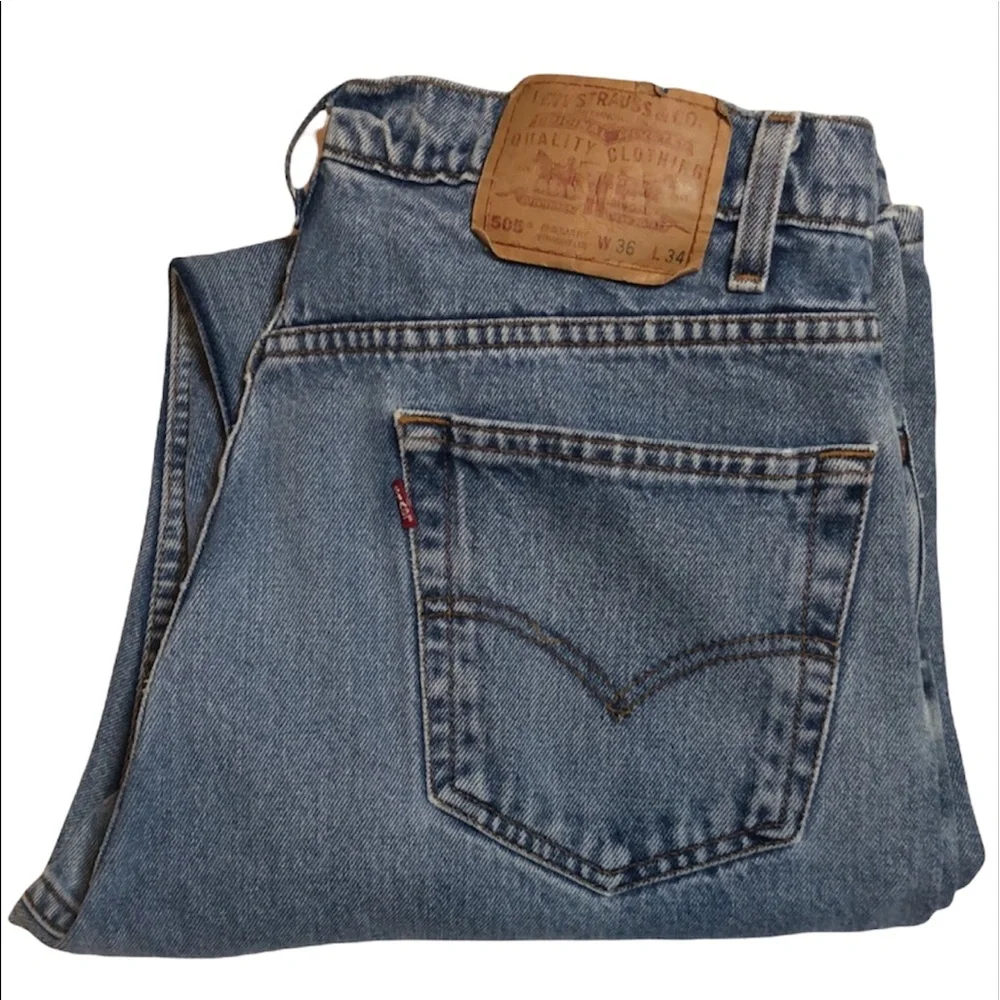 Levi’s 505 Regular Fit Straight Leg Mens Size 36 X 34